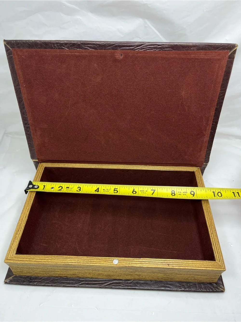 Faux Book Storage Large Box Mark Twain Magnetic Closure